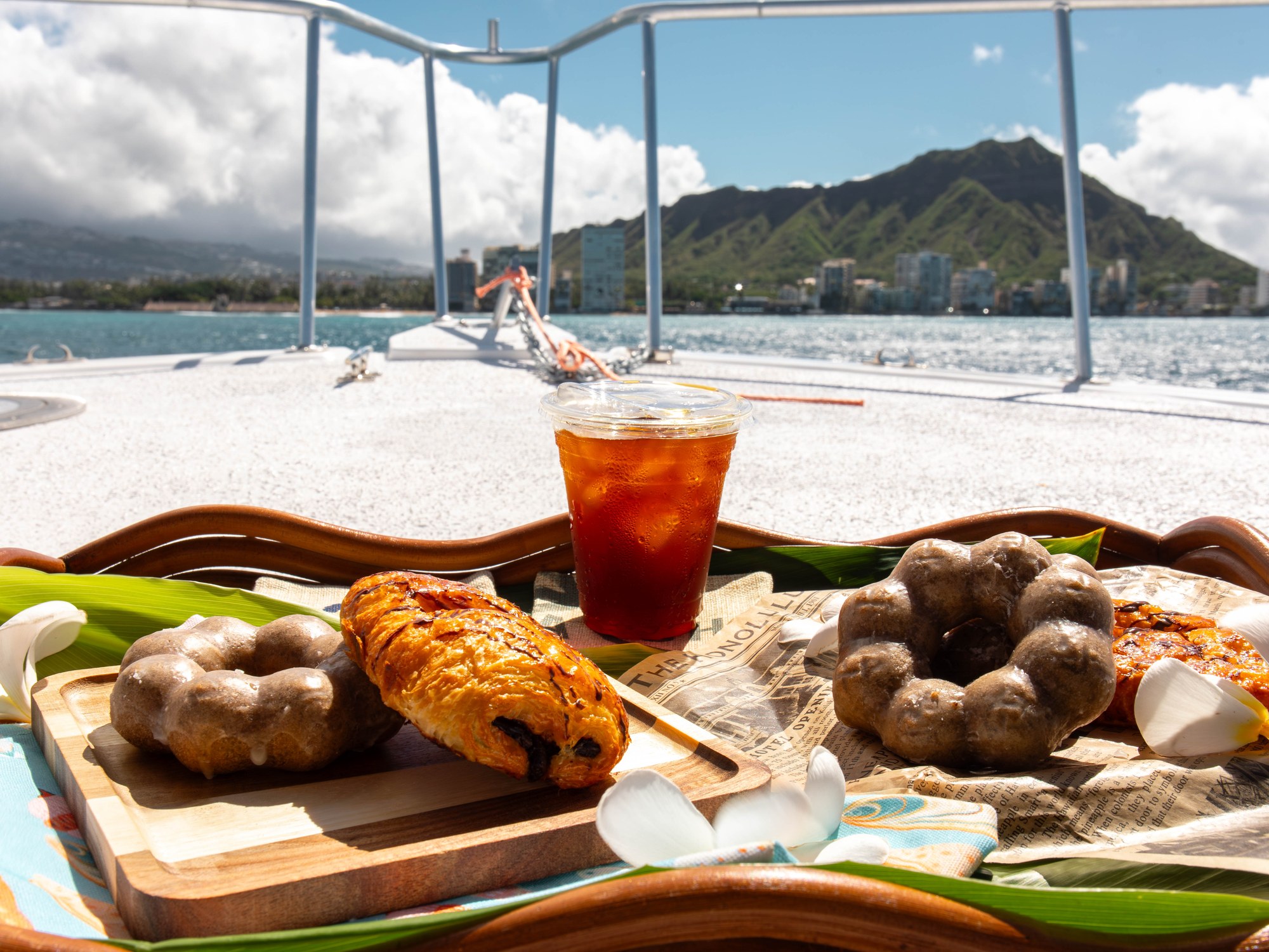Morning Coffee Cruise coffee and pastries on Illuminate glass-bottom cruise